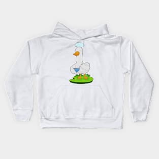 Duck Chef Bowl Kids Hoodie